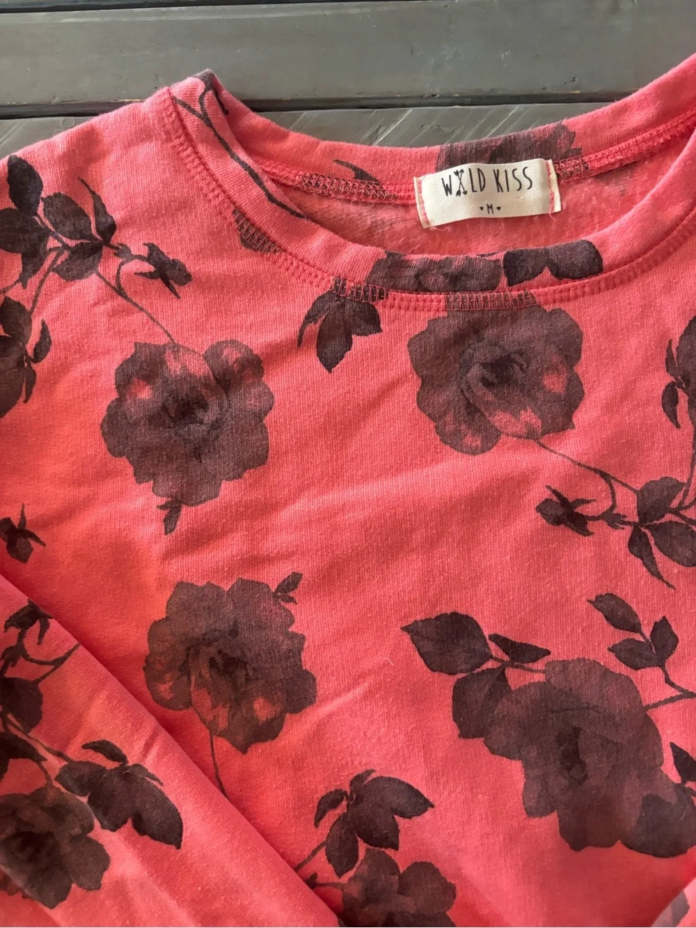 Wild Fable Coral Floral Pullover - Picture 2 of 3